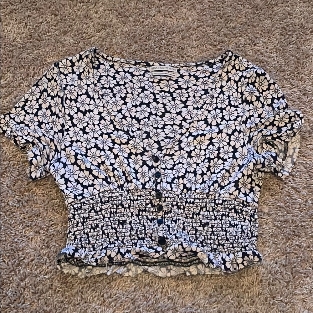 Urban outfitters cropped button blouse